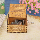 Retro Carved Hand Cranked Music Box Wooden Manual Child Birthday Gift Home Decor