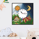 14CT Stamp Cross Stitch Canvas Day and Night Needlework Embroidery (G356)