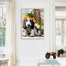 5D DIY Diamond Painting Full Round Drill Welcome Dog Wall Decor Rhinestone Art