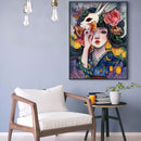 Hand Painted Digital Oil Picture DIY Girl Paint By Numbers Home Wall Decor Kit