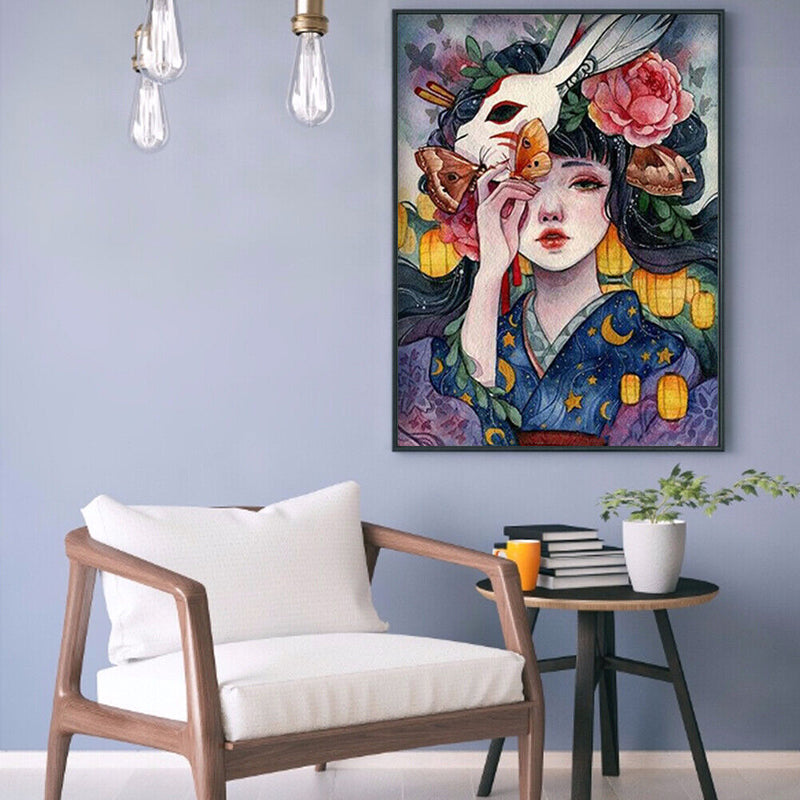 Hand Painted Digital Oil Picture DIY Girl Paint By Numbers Home Wall Decor Kit