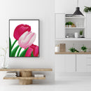 Red Flowers Rhinestone Picture Full Round Drill Diamond Painting Home Decor