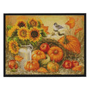 11CT Full Embroidery Pumpkin Flower Cotton Print Cross Stitch Home Decoration