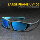 Polarized Sunglasses Men UV400 Outdoor Driving Eyewear (Black Ice Blue) Newly