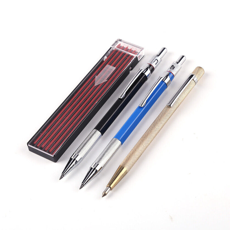 2pcs Carpenter Pencil with Marker Pen Refills for Glass Ceramics Woodworker