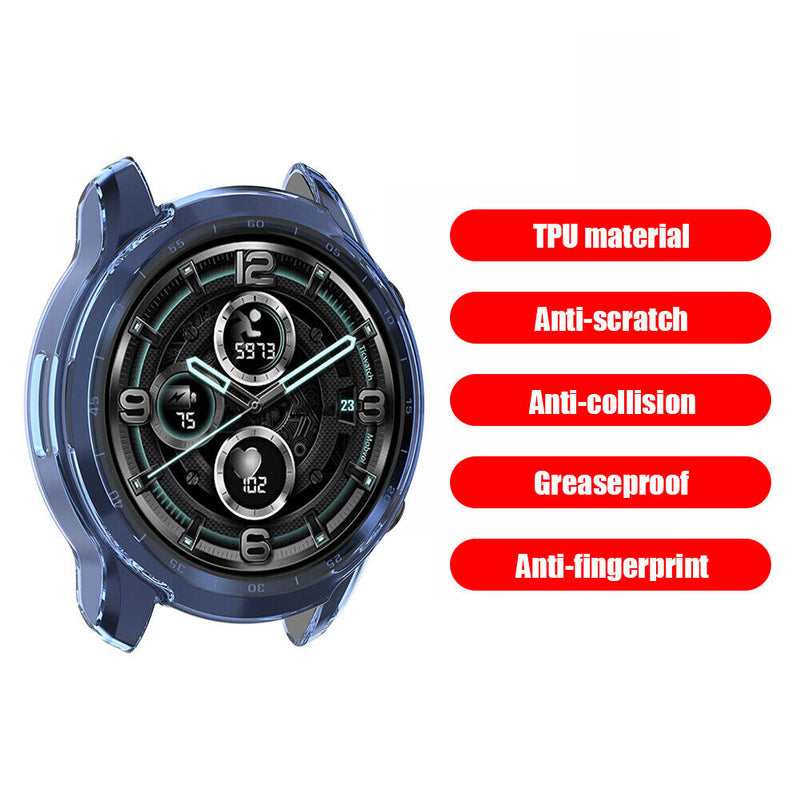 TPU Watch Protective Case for Ticwatch Pro 3/Pro 3 Lite (Transparent Blue)
