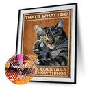 Black Cat Full Round Drill DIY Diamond Painting Handmade Mosaic Art Picture