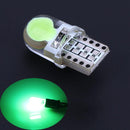 10pcs 12V T10 W5W LED Lamp COB Silicone Shell Car Turn Side Lamps(Green) Newly