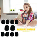 10pcs Microphone Windscreen Sponge Cover Mic Foam Protective Caps (Black) Newly