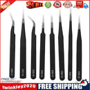 8pcs Stainless Steel Anti-static Precision Tweezers Jewelry Phone Repairing