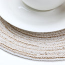 Noe McLaren Round Ramie Isomat Placemats Coasters Home Placemat Mat (Beig
