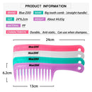 Large Wide Tooth Comb of Straight Handle Antistatic Pro Hairdress Brush Tools