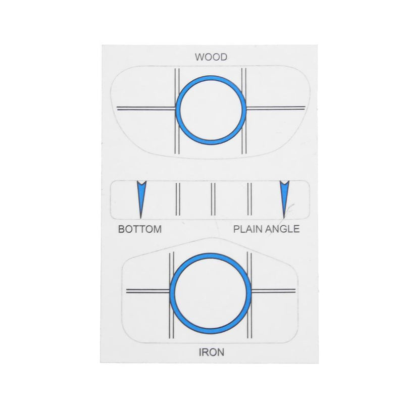10 Sets Golf Impact Tapes Labels Recorder Kit for Woods Irons and Putter