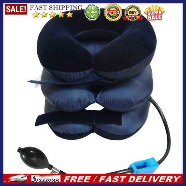 Inflatable Neck Stretcher Thick Air Cervical Traction Support Pillow Health