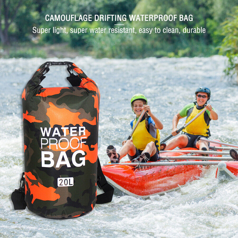 Waterproof Dry Sack Kayaking River Trekking Float Sailing Backpack (20L) Newly