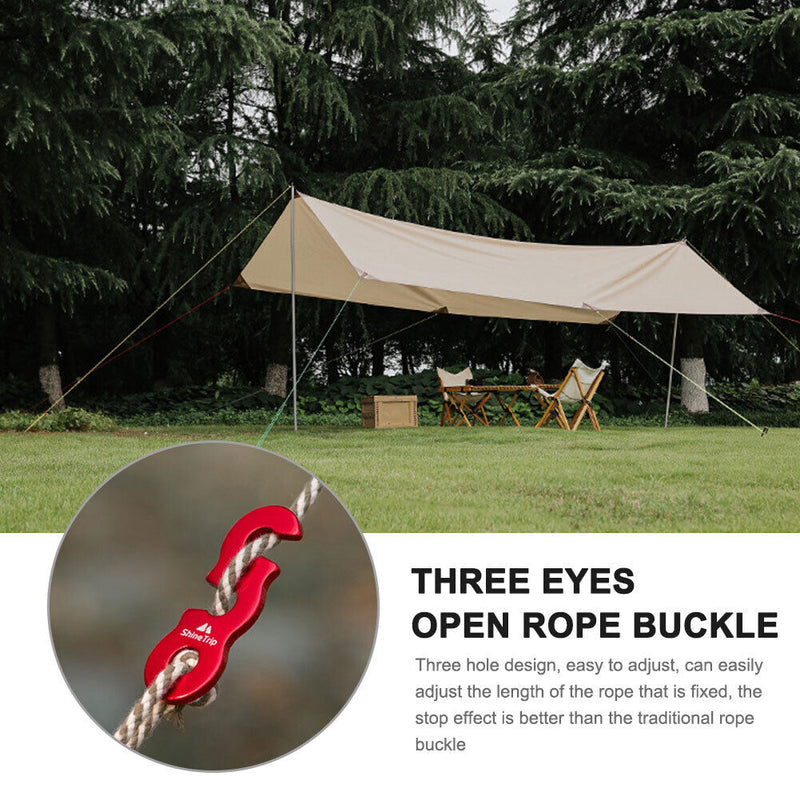 10pcs Outdoor Camping Rope Paracord Cord Rope Stopper Adjustable Fixed Buckle