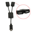 USB 3.1 Type-C OTG HUB Cable 2 in 1 USB C 3.1 Male to Female Plug Cable Hub