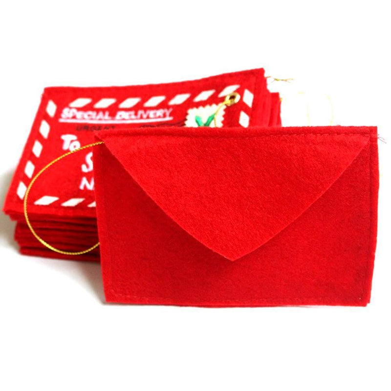 Non-Woven Embroidery Christmas Envelope Xmas Trees Pendant Gift Candy Bags