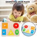 Geometric Hand Grabbing Board Wooden Jigsaw Children Educational Toys (D) Newly