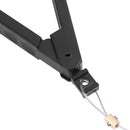 Plastic Fishing Pliers Gripper Fish Clamp with Lock Switch+ Lanyard (Black)