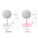 Storage USB Charging Led Makeup Mirror 360°Rotation Makeup Mirror Touch Screen