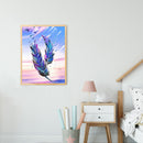 DIY Full Round Drill Diamond Painting 5D Fantasy Feather Poster Kit Craft
