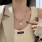 Women Stainless Steel  Chain Collar Statement Coin Pendant Punk Choker Necklace