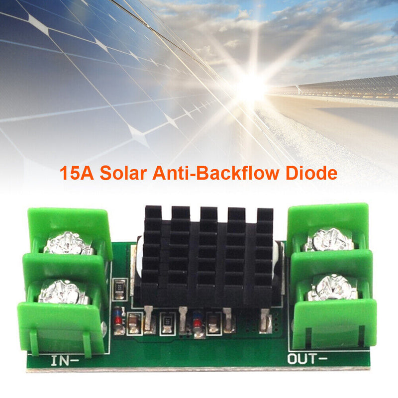 15A 5-60V Solar Panel Anti Reverse Irrigation Ideal Diode Battery Charging