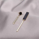 Rectangle Asymmetry Eardrop Crystal Earrings Geometric Dangler Women Jewelry