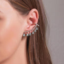 Fashion Water Drop Ear Accessories Gift Tassel Inlay Cubic Zirconia Stud Earrin`