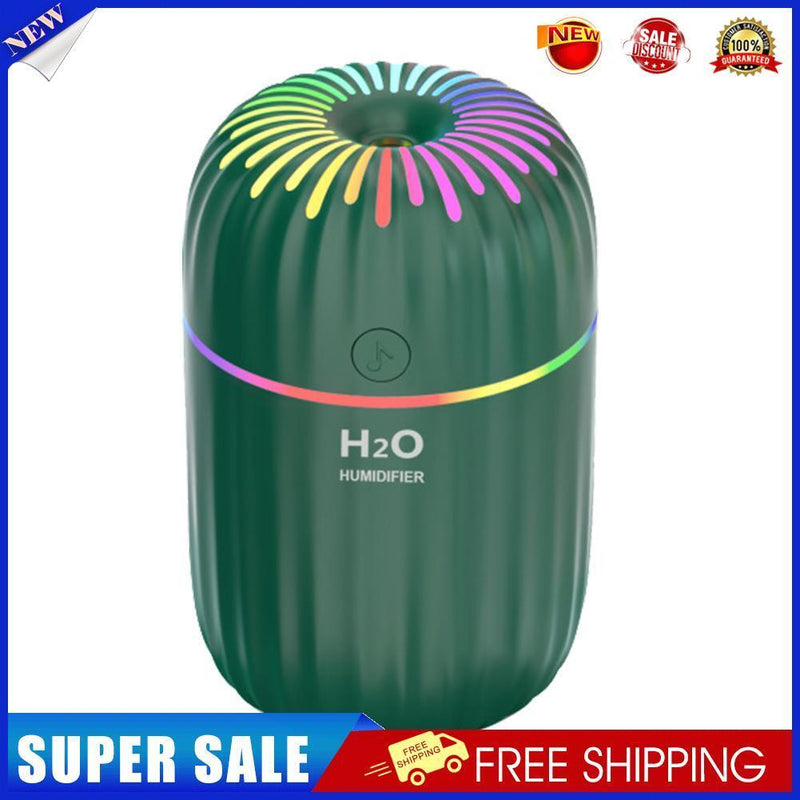 300ml Electric Air Humidifier Aroma Oil Diffuser Mini Sprayer (Dark Green)