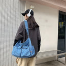 Japanese Shoulder Bags Retro Denim Messenger Large Capacity Crossbody Handbags