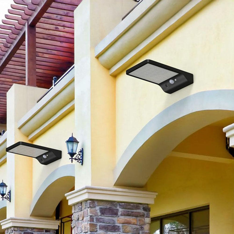 48 LEDs Solar 3 Modes IP65 Motion Sensor Lights Outdoor Wall Lamp (Black) Newly