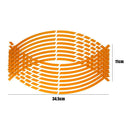 16pcs 18 inch Reflective Car Motorcycle Wheel Rim Stripe Stickers (Yellow) Newly