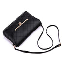 Fashion Elegant Diamond Lattice PU Handbags for Women Pure Flap Messenger Crossb