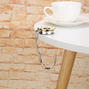 Six Petal Flower Foldable Bag Hook Purse Hanger Holder Table Hooks (White)