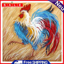 Colorful Rooster Canvas Painted Oil Paint By Numbers Modern Bedroom Wall Arts