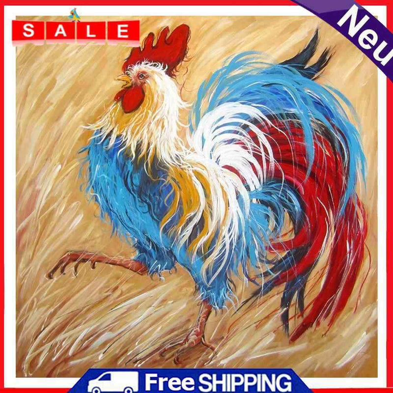 Colorful Rooster Canvas Painted Oil Paint By Numbers Modern Bedroom Wall Arts
