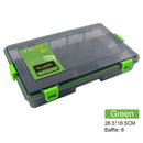 Double Sided Fish Hook Lures Bait Storage Box Fishing Tackle Case (Green)