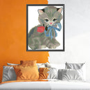 22x26cm Cat Rose 14CT Counted Embroidery Animals Canvas Needlework Sets DIY Gift