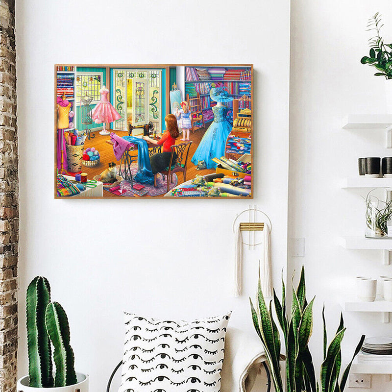 Diamond Painting Full Round Drill Tailores Rhinestone Cross Stitch Wall Decor