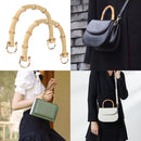 Bamboo Handbag Handles Replacement - 15.5cm 2 Pack DIY Bags Purse Accessories