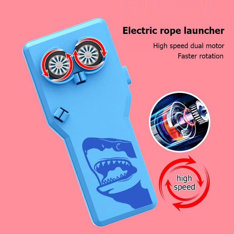 Electric Rope Launcher Cute Animal Funny Dancing Pets Cat Thruster (Blue) Newly