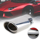 1PCS Stainless Steel Car Rear Chrome Round Exhaust Tube Tail Muffler Tip A
