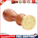 Retro Plant Pattern Wood Handle Wax Seal Stamp Post Decor Craft (Wax Seal-4