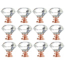 Crystal Glass Knobs Cupboard Pulls Door Knobs Diamond Shape Pull Handle