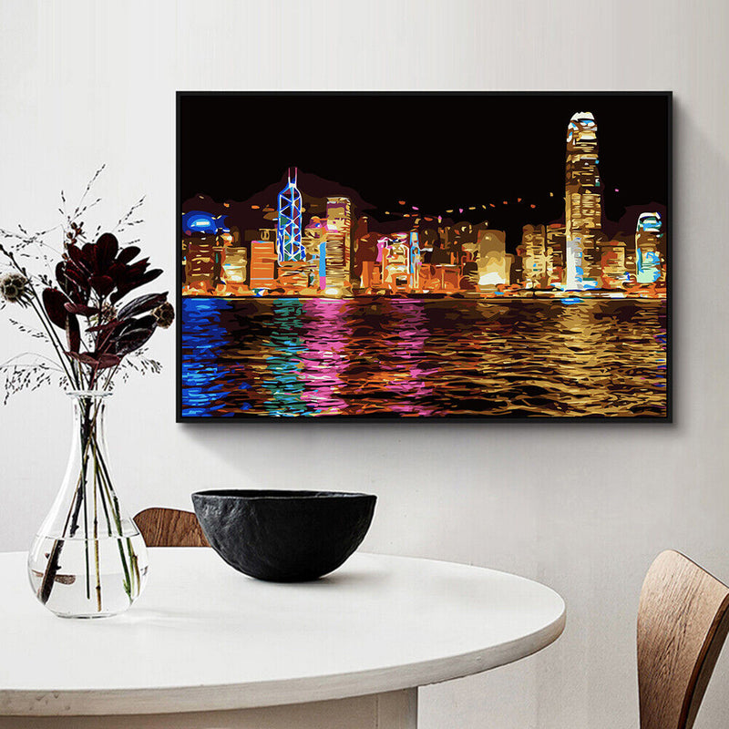 Riverside Night 50x40cm Oil Paint By Numbers Picture DIY SXD216026