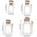 Wooden Spoon Frosted Seal Jar Storage Container Cork Stopper Bath Salt Bottle