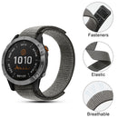 Nylon Loop Strap for Garmin Fenix 7/6 Pro/5/5 Plus Watch Band (22mm Grey) Newly