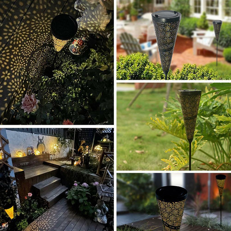Solar Powered LED Garden Lights Posts Waterproof Outdoor Yards Path Lightings